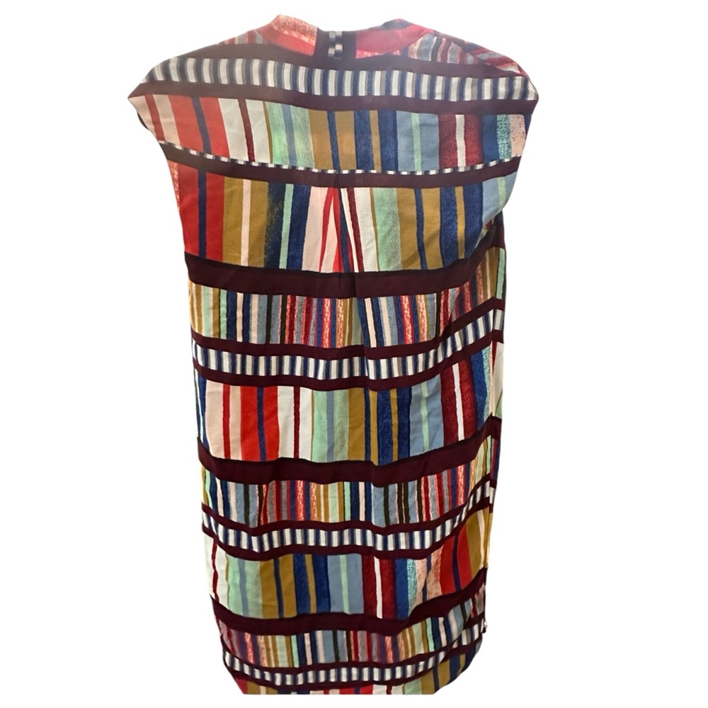 Maeve Anthropologie Au Revoir Mini Dress Size 2 Abstract Colorful Cap Sleeve - Picture 3 of 7